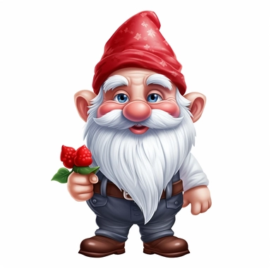 gnome clipart cute, white background