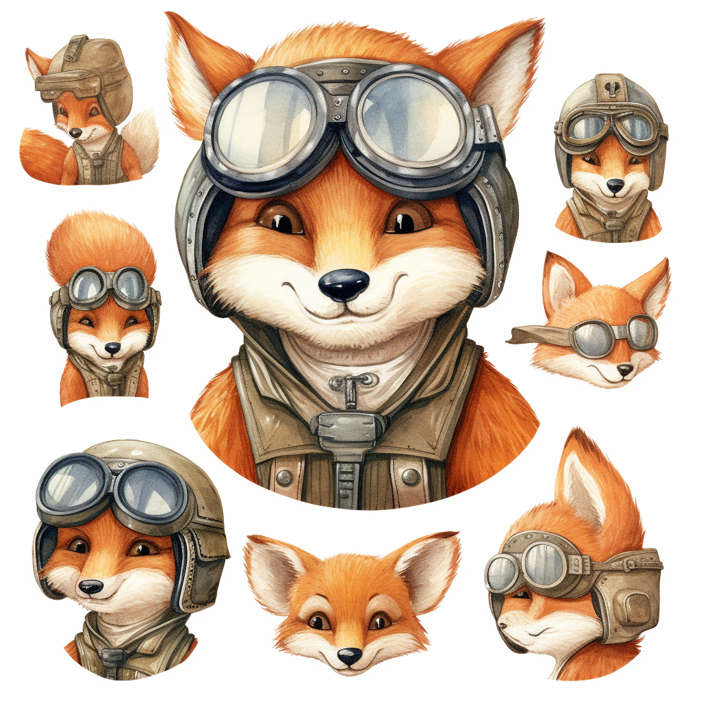 cute fox cliparts