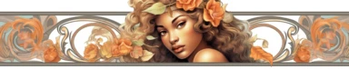 banner for an etsy shop that sells beautiful clipart and coloring pages and is very juvenile elegant aesthetic and fresh, style of alphonse mucha black girl inclusive, style of mariola budek, artistic