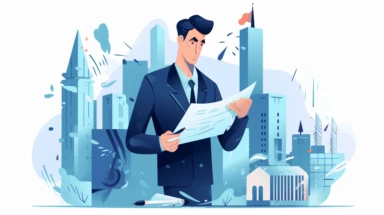 a simple flat microsoft office clip art style illustration of harmful risks that are caused by bad contracts, light grey blue pastel color palette