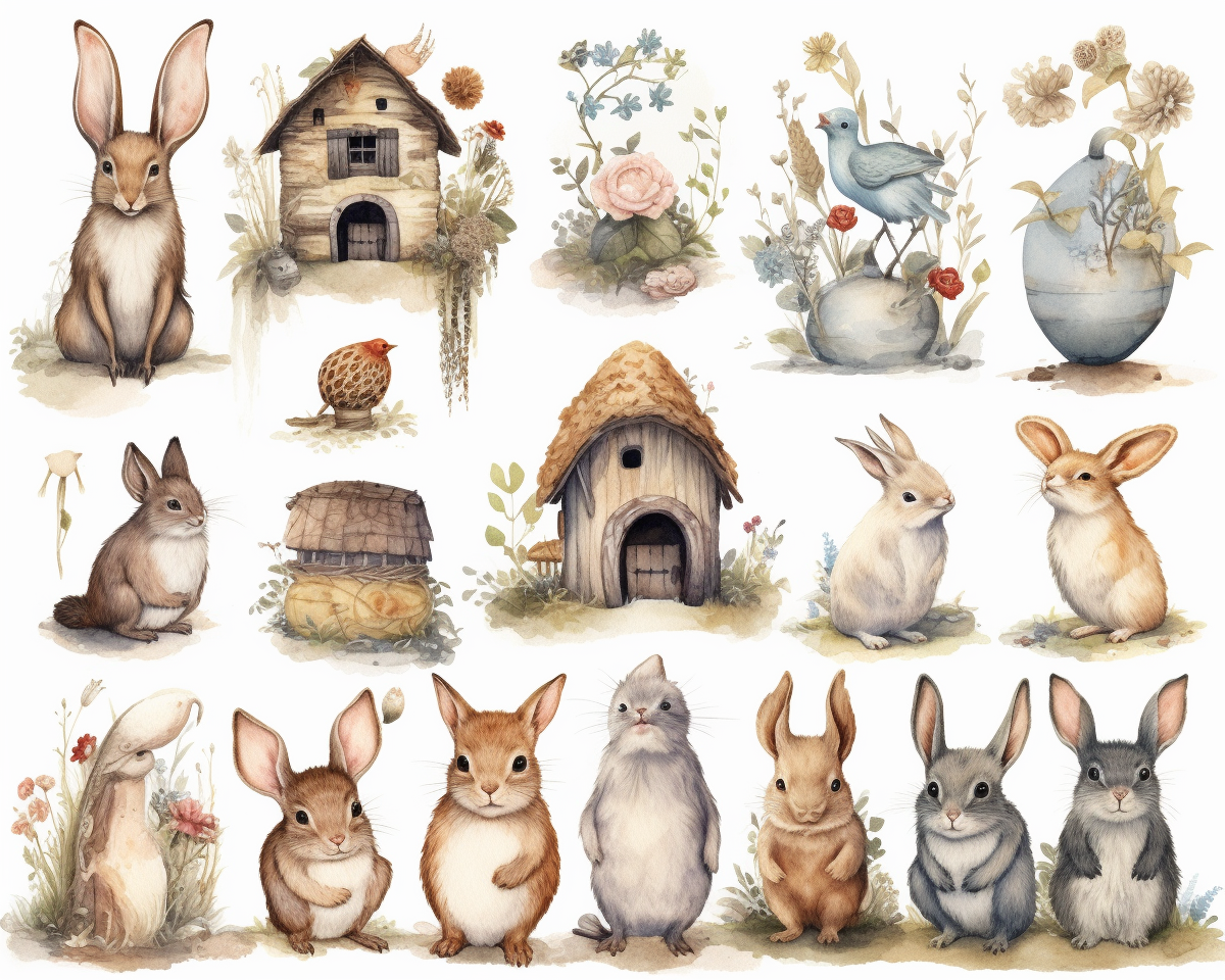 2nd wildlife clip art set by creative heart 20 cute woodland children ...