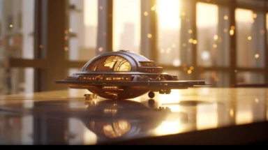 action bokeh movie clip scene mid day of summer, shimmering lights and shadows over living room studio library and kitchen open concept photographic high definition render, cold blinding shinny white fall light god rays shadows shimmering closeup detail concept art detailed painting with giant spaceship window of a cool industrial living quarters spaceship , huge over window with gorgeous galactic view, happy blade runner android, cool airvehicle cockpit, living bedroom office, droid parts in sh