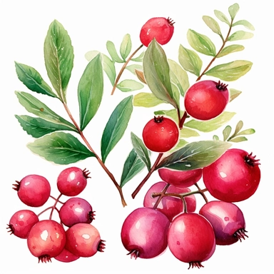 cranberries clipart watercolor jucy