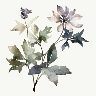 watercolor, a piece of botanical item clipart, faded barely visible color