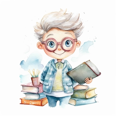 watercolor illustration, cute, teacher day clipart,adorable, highest resolution and on white background. solid edges and clear clipart