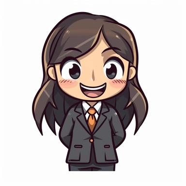 happy cute Administration Manager face, cartoon, clipart, mascot, isolated on white background