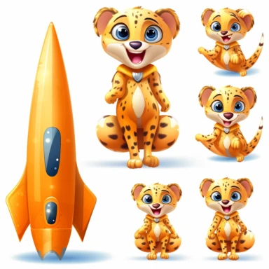 Vector Rocket the Racing Cheetah Graphics sticker 3D set, Clipart ,Emotion Happiness or joy ,Emotion Friendliness or confidence ,EmotionDelight or cheerfulness ,Emotion Infatuation or romantic love ,Emotion Laughter or humor ,Emotion Sadness or sorrow ,Emotion Anger or frustration ,Emotion Coolness or confidence ,Emotion Fun or enjoyment ,EmotionShock or surprise