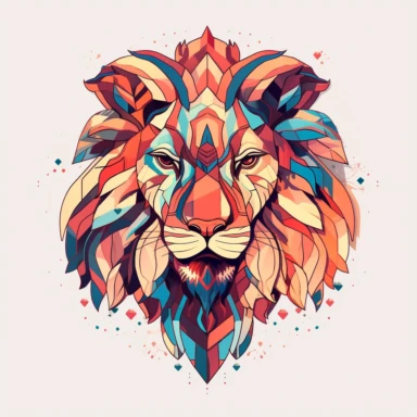 vector art, logo design, male lion drawing, male lion clipart, transparent background, 4k quality, flawless drawing jaguar, Alebrije, abstract, Illustrators, by Sabbas Apterus , no writing