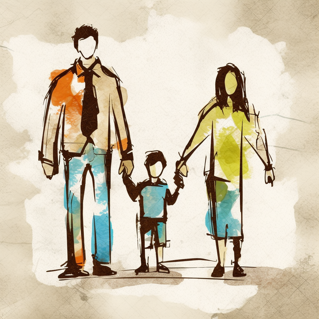father and son clipart