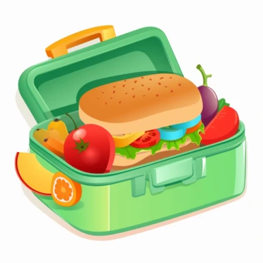 create lunchbox clipart on a white background