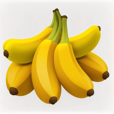 a bunch of 7 bananas, clipart