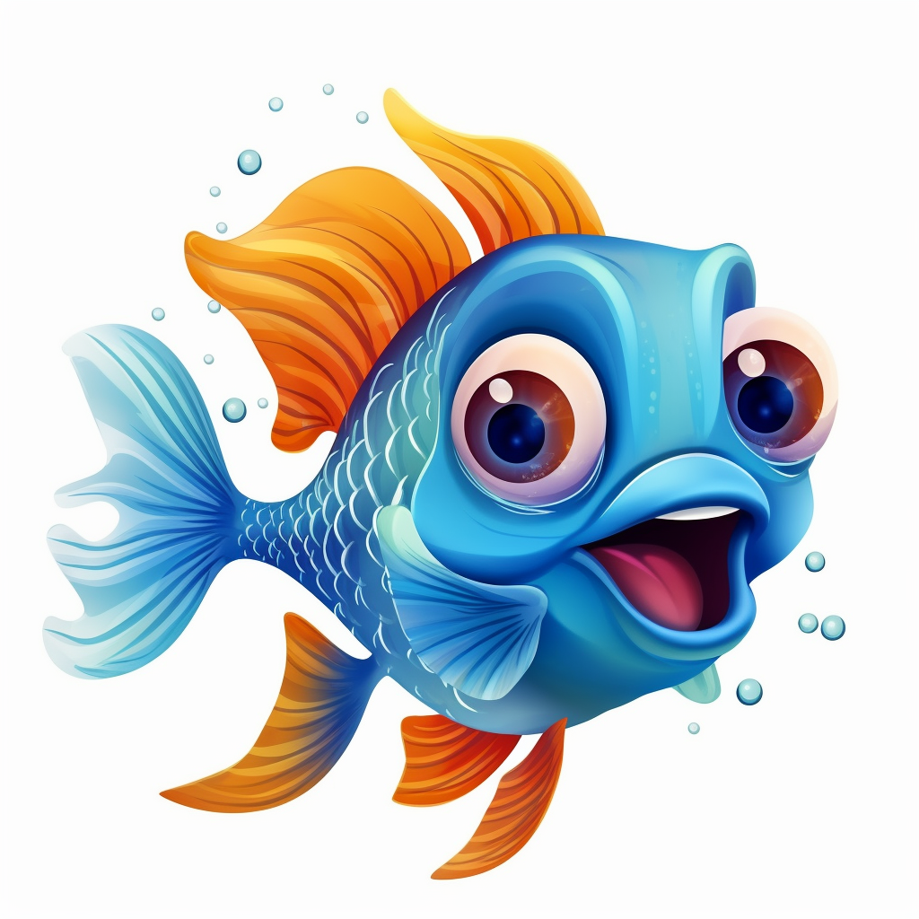 a cute happy fish making funny face, clipart - Clip Art Library