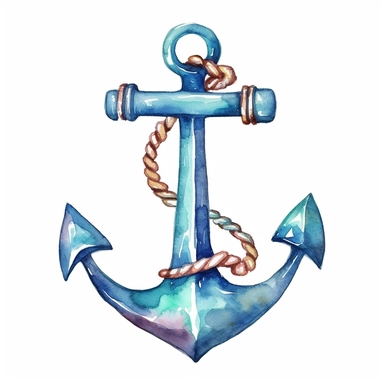 watercolor anchor clip art