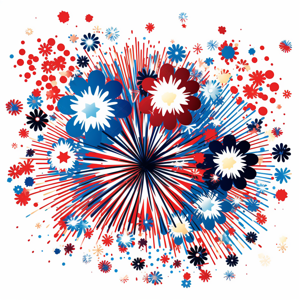 4th of july fireworks clipart