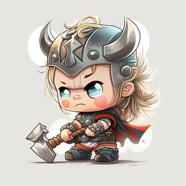cute baby with thor god of thunder outfit, Watercolor Clipart,comic, strybk, American, full Illustration, 4k, sharp focus, watercolor, smooth soft skin, symmetrical, soft lighting, detailed face, concept art, muted colors, watercolor style, strybk, children's style fairy tales, chibi kawaii, . Octane rendering, 3d. Perfect face, detailed face, delicate face, perfect sharp lips, detailed eyes. Craig Davison, Aubrey Beardsley, Conrad Roset, Aikut Aidogdu, Agnes Cecil, watercolor style, background 