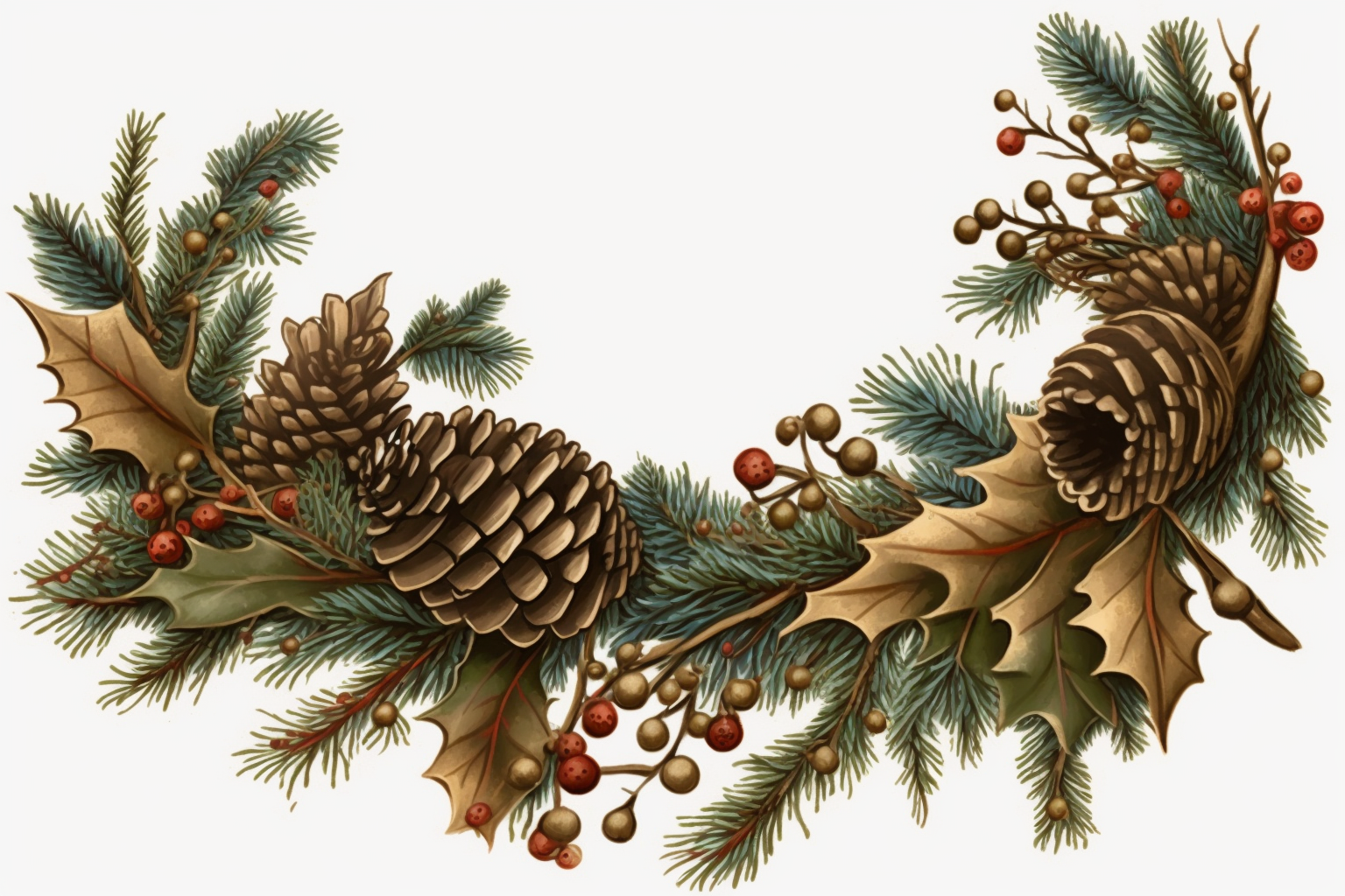 christmas garland clipart