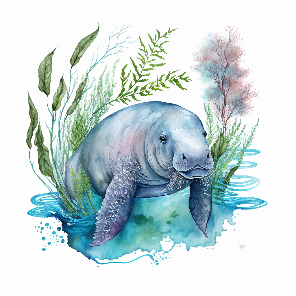 manatee cliparts background