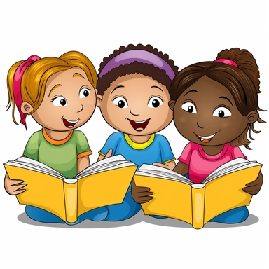 clipart elementary school kids learning