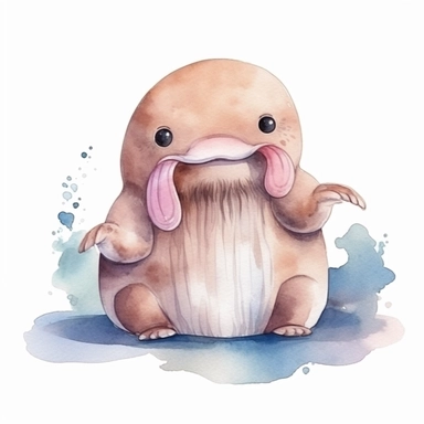 watercolor adorable kawaii baby walrus character kawaii, isolated, kawaii,digital art,detailed, concept,art,8k,hd,on white background,clipart