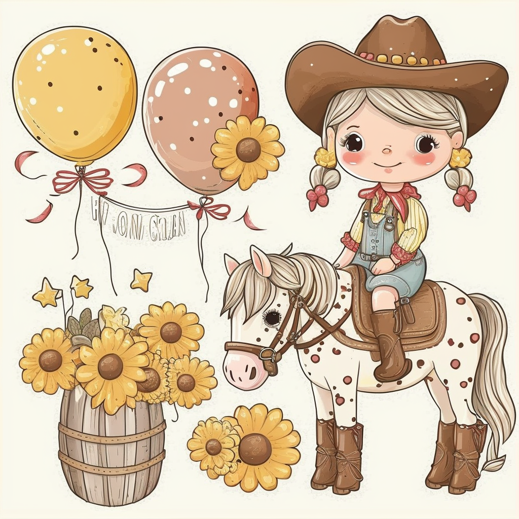 cowgirl cartoon cliparts