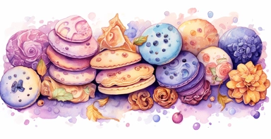 Abandoned cookies, ornamental watercolour clipart, I can't believe how beautiful this is