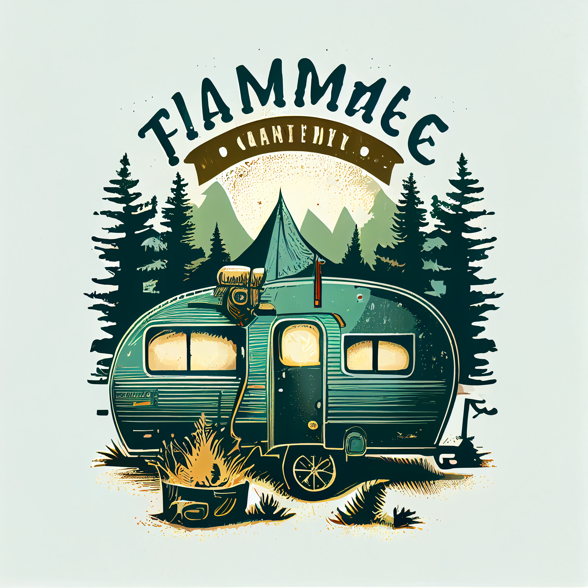 camping shirt cliparts