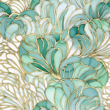 aqua clipart, Watercolor paper, pale colors, gold striated, mermaid , romantic , pre-raphaelite, abstract