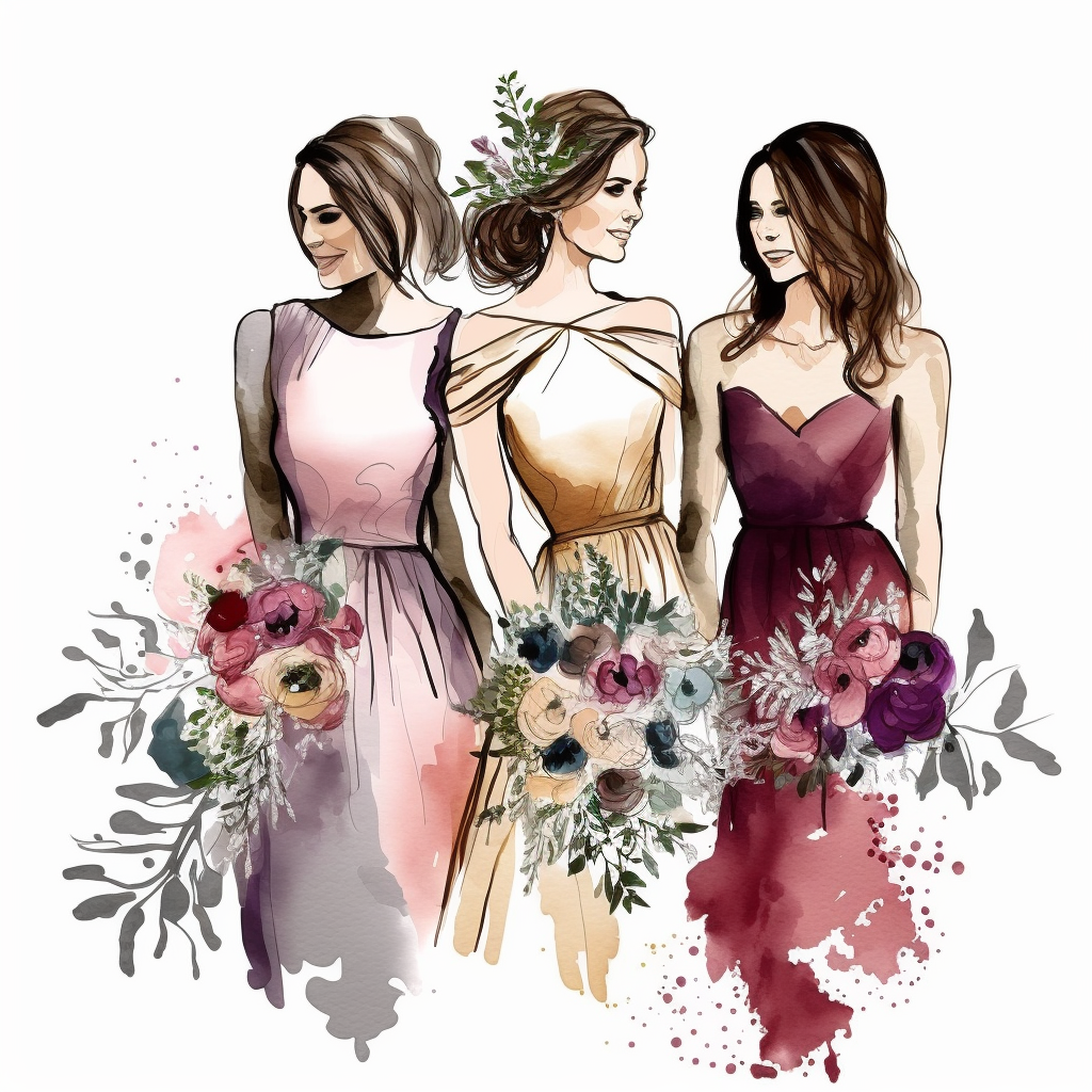 friends wedding cliparts