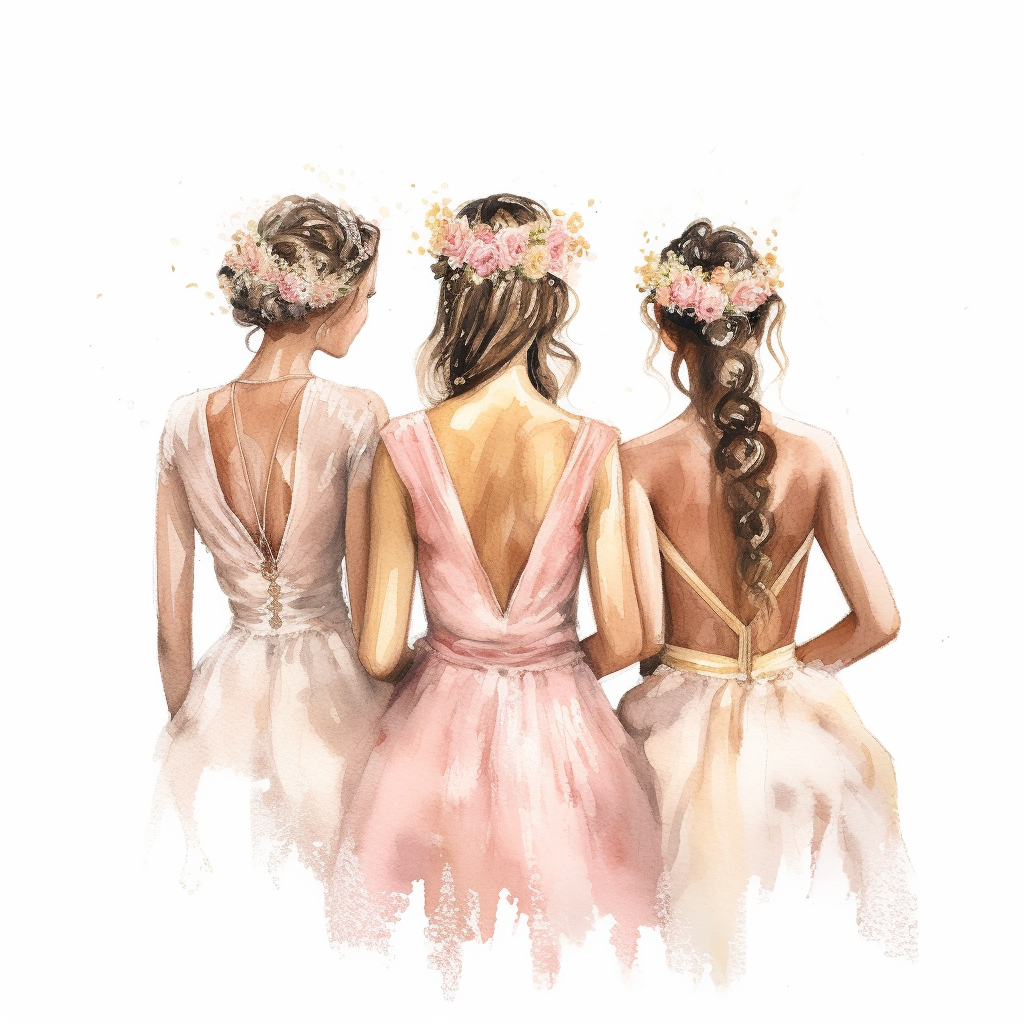 bridesmaid dress cliparts