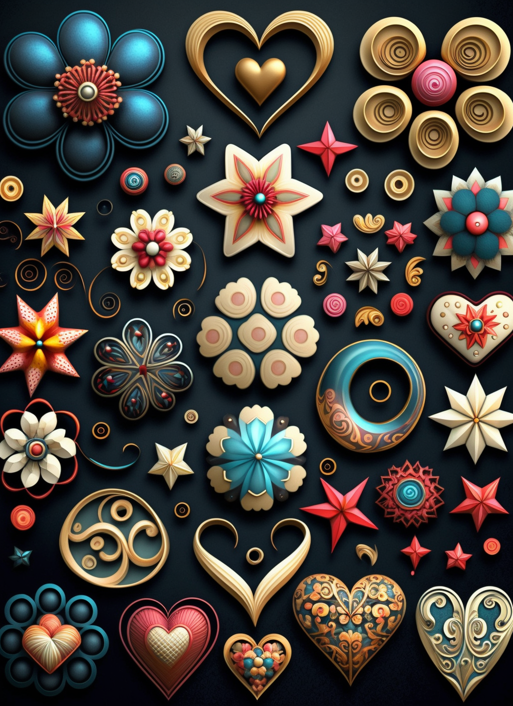 heart swirl cliparts