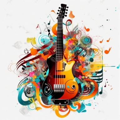 music theme designs clipart