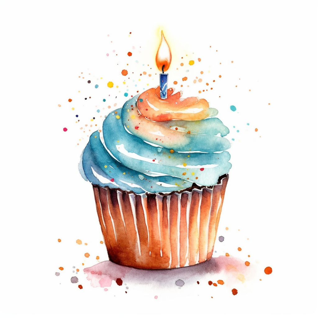 cupcake candle cliparts