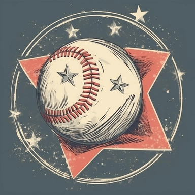 vintage retro baseball ball clipart for t-shirt design