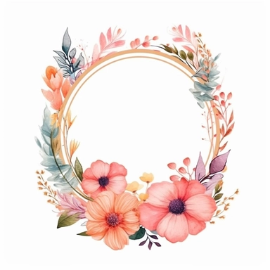 clipart, white background, a banner for mother's day, floral, in the style of spring colors, Whimsical Illustration, etsy png, printable art, stickers, vintage aesthetics