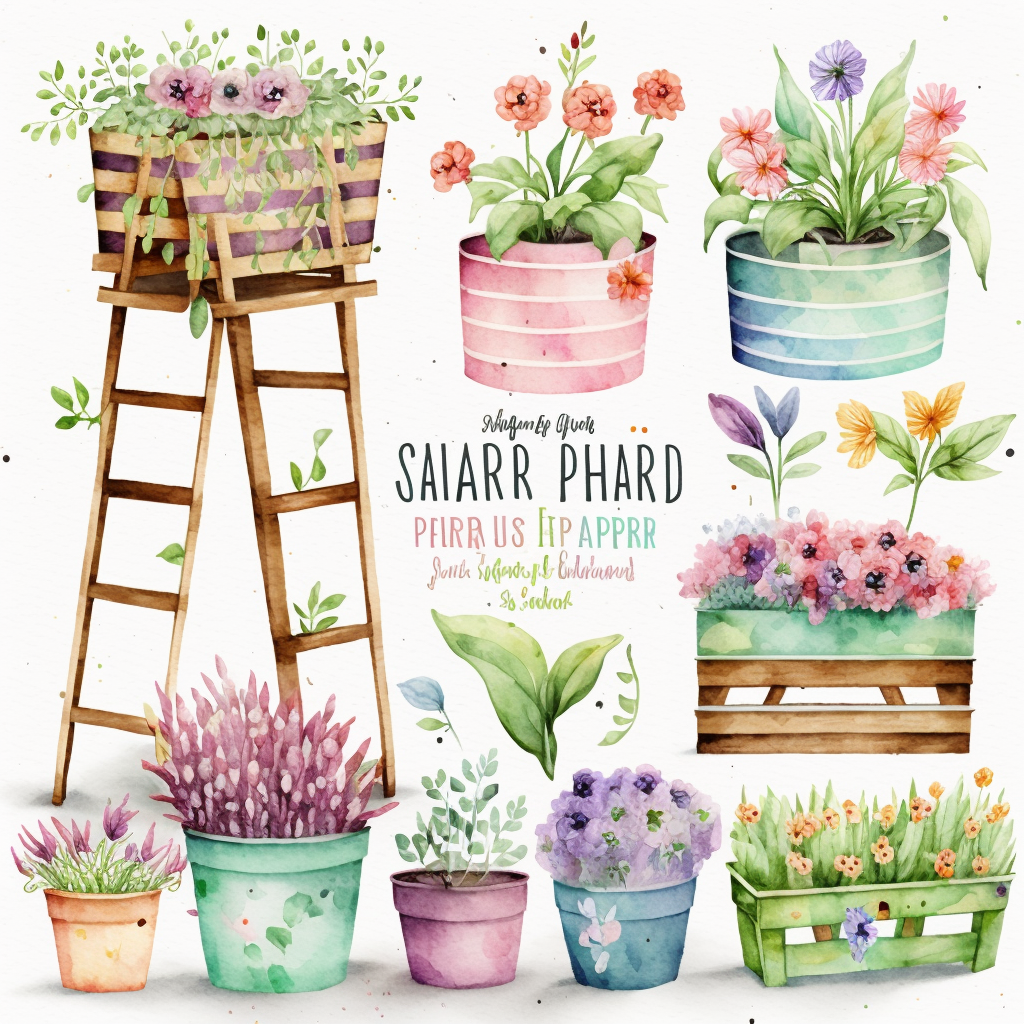 cute ladder cliparts