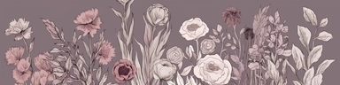 png clipart set line-art watercolor illustration flowers doodle outlines