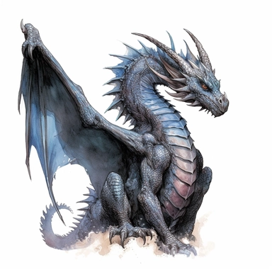 dragon of darkness tattoo design by twilight designs, in the style of david nordahl, jean-baptiste monge, farel dalrymple, fantastical street, high resolution, imaginative characters, vibrant colors, clipart, blank white background