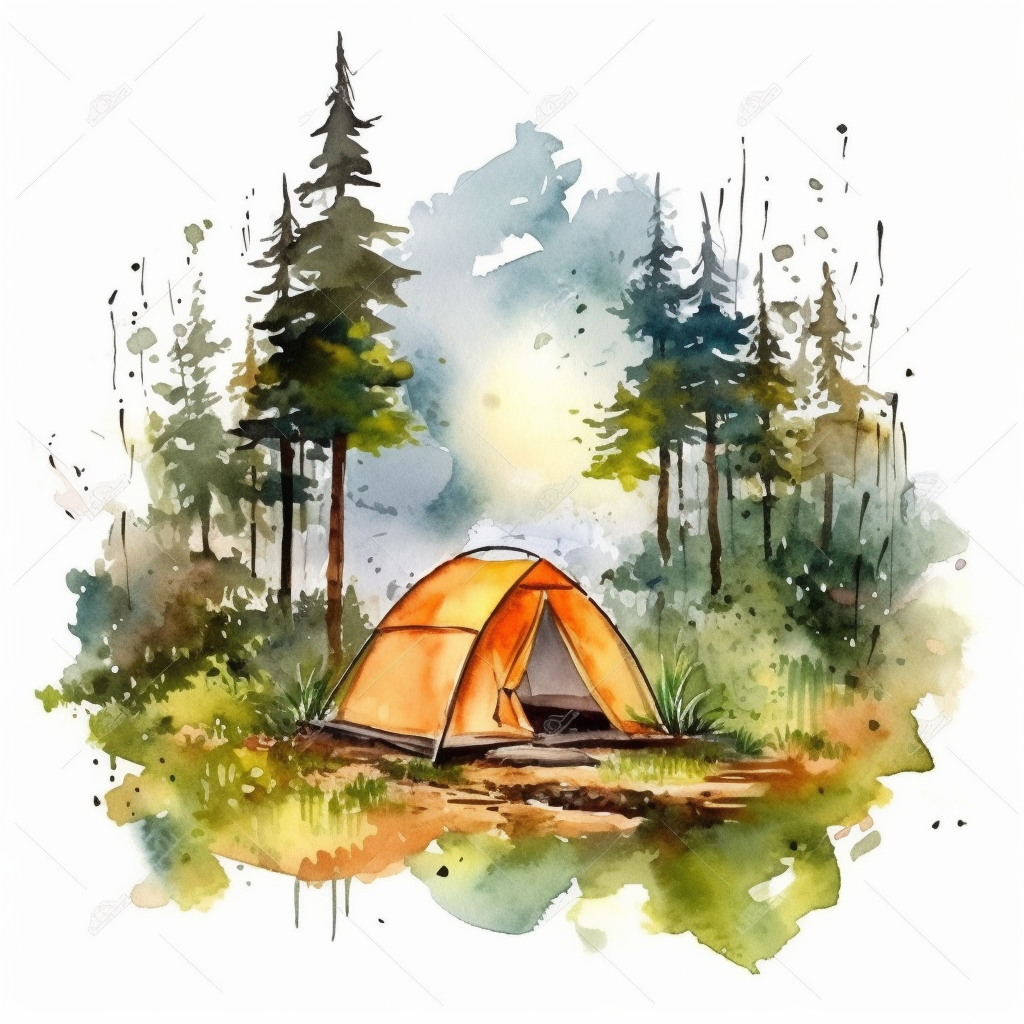camping scenes cliparts