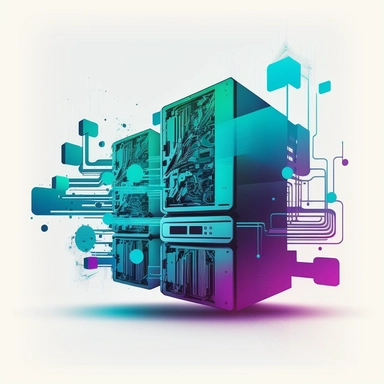 clipart for computer company website networking services blue teal purple gradients on white backgrownd