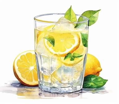 Immerse yourself in the delightful world of citrus with this 3D watercolor clipart featuring a lemonade against a pristine white background. The artwork is created with soft and blended brushstrokes, replicating the translucent and vibrant nature of watercolors. The clipart exudes a mood of rejuvenation and enjoyment, inviting viewers to quench their thirst with a tall glass of lemonade. Against the white background, the vibrant colors of the watercolor stand out, creating a visually appealing c