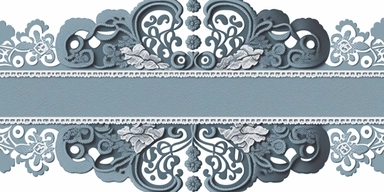 dusty blue decorative border straight ribbon lace clipart
