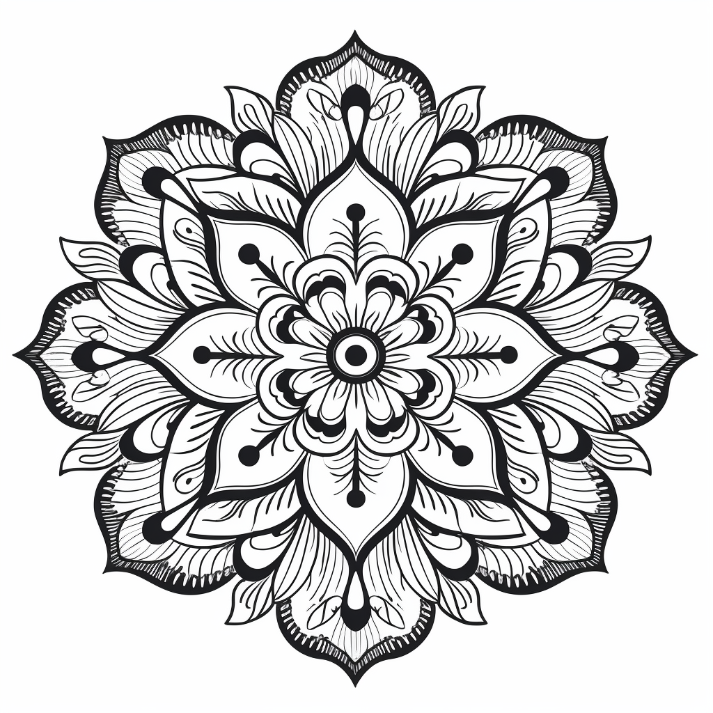 black mandala cliparts