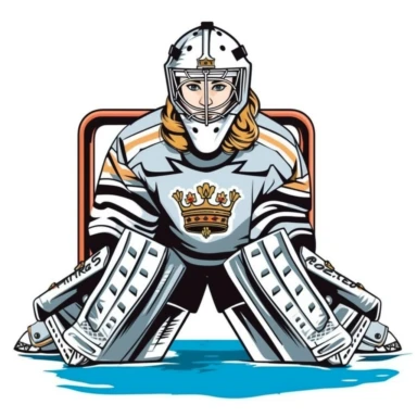 clipart of female hockey goalie