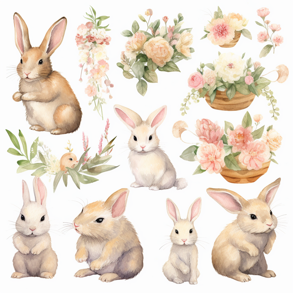 bunny love cliparts