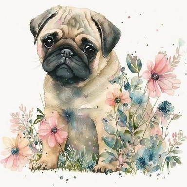 cute watercolor pug clip art you want can be found in the web search results. [1] offers a selection of unique or custom handmade pug watercolor clip art pieces that are perfect for your project. The pieces are made from high-quality craft supplies and tools, ensuring that you get the best value for your money. You can also check out [2] for more options, as it offers watercolor pug clipart that is also unique and handmade. The environment of the scene in the watercolor pug clip art is depicted 