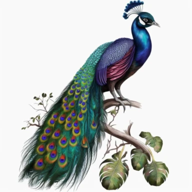 cute clipart png peacock sticker clean background high resolution