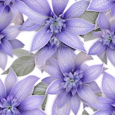 Purple borage flowers as a clipart with white background. A masterfully crafted digital artwork that explores the beauty and intricacy of purple borage flowers. The composition offers a close-up perspective, allowing the viewer to marvel at the delicate details of each petal and the unique patterns they create. Soft lighting highlights the vibrant purple tones, evoking a sense of tranquility and serenity. The artwork exhibits a contemporary realism style with a touch of impressionism, reminiscen
