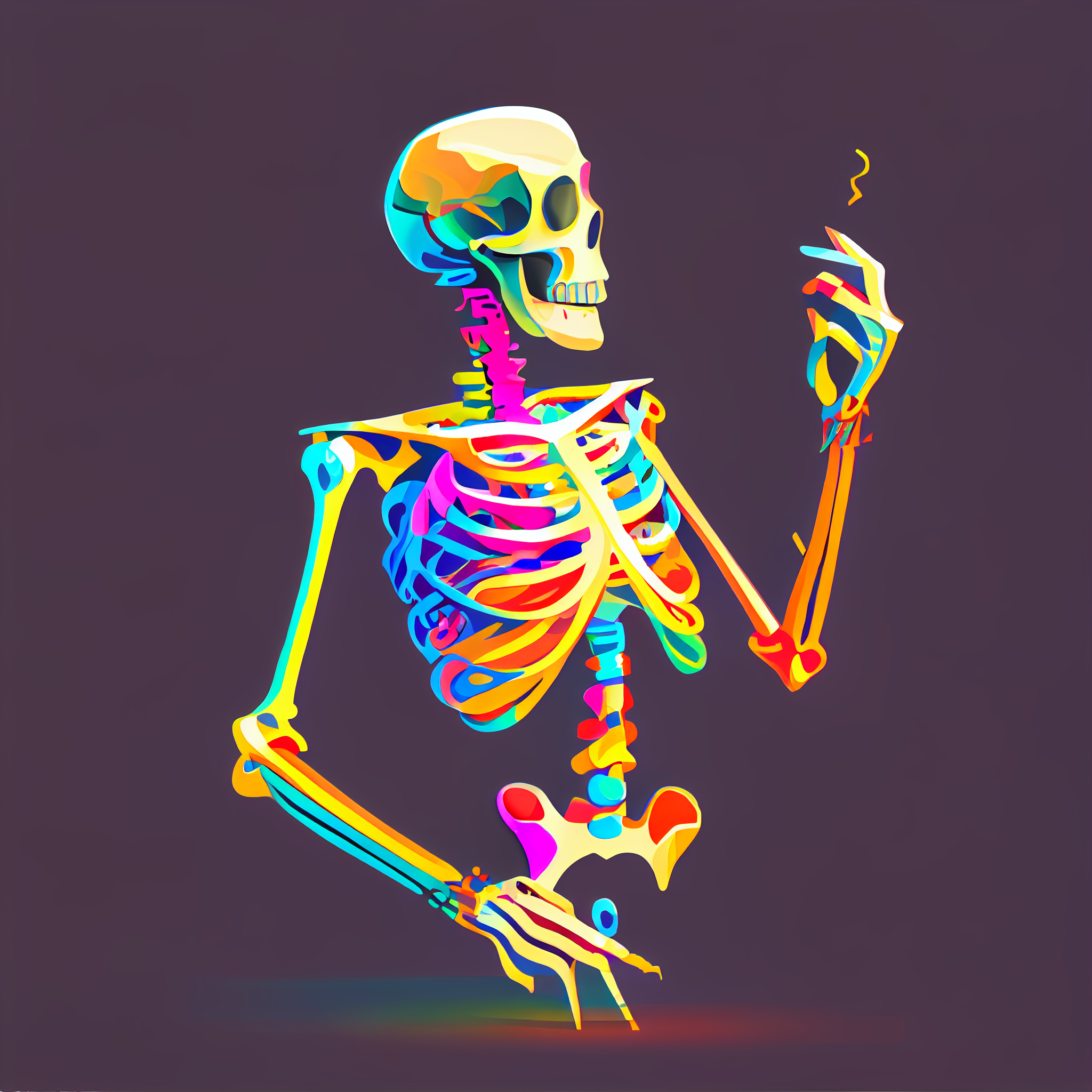 happy skeleton cliparts