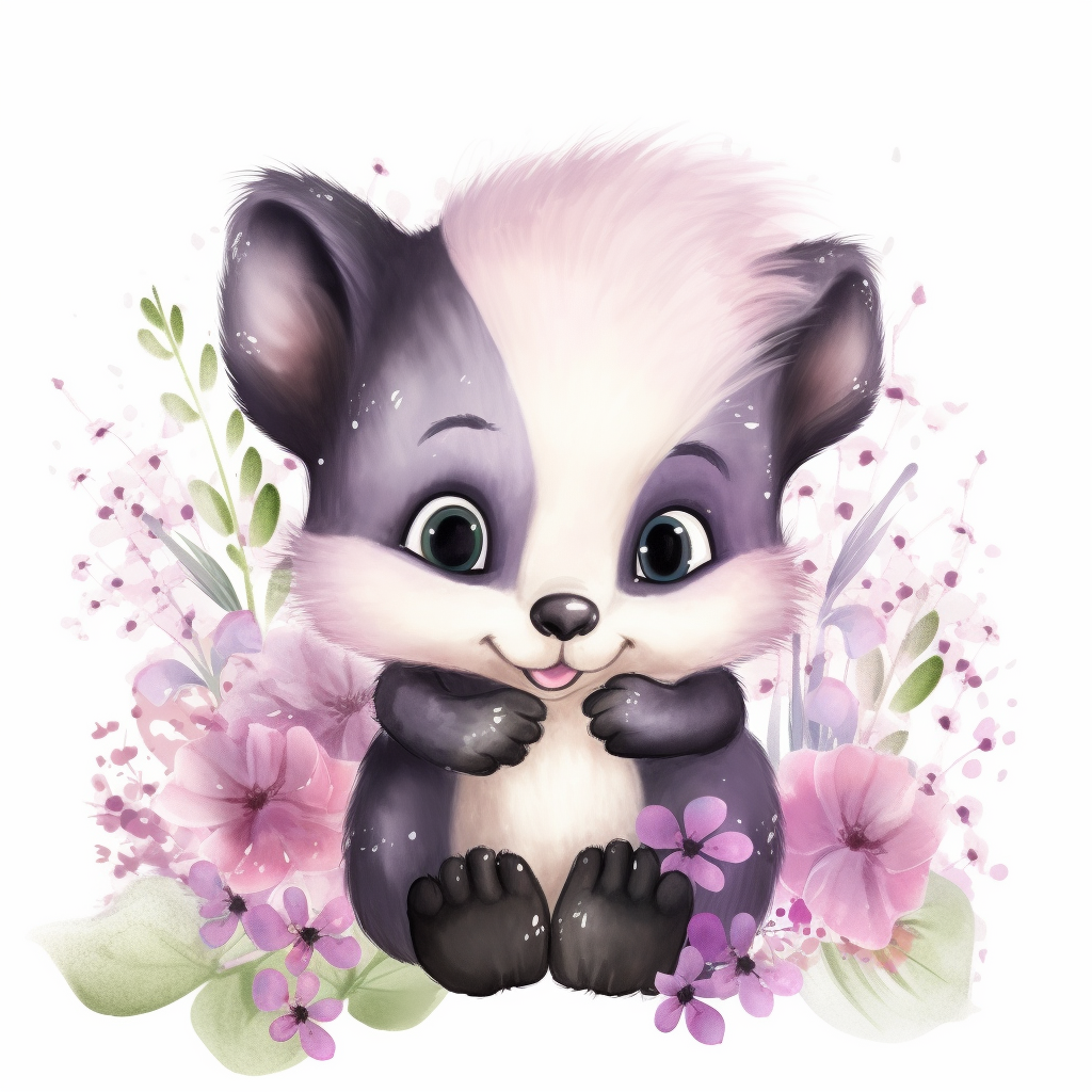 baby skunk cliparts