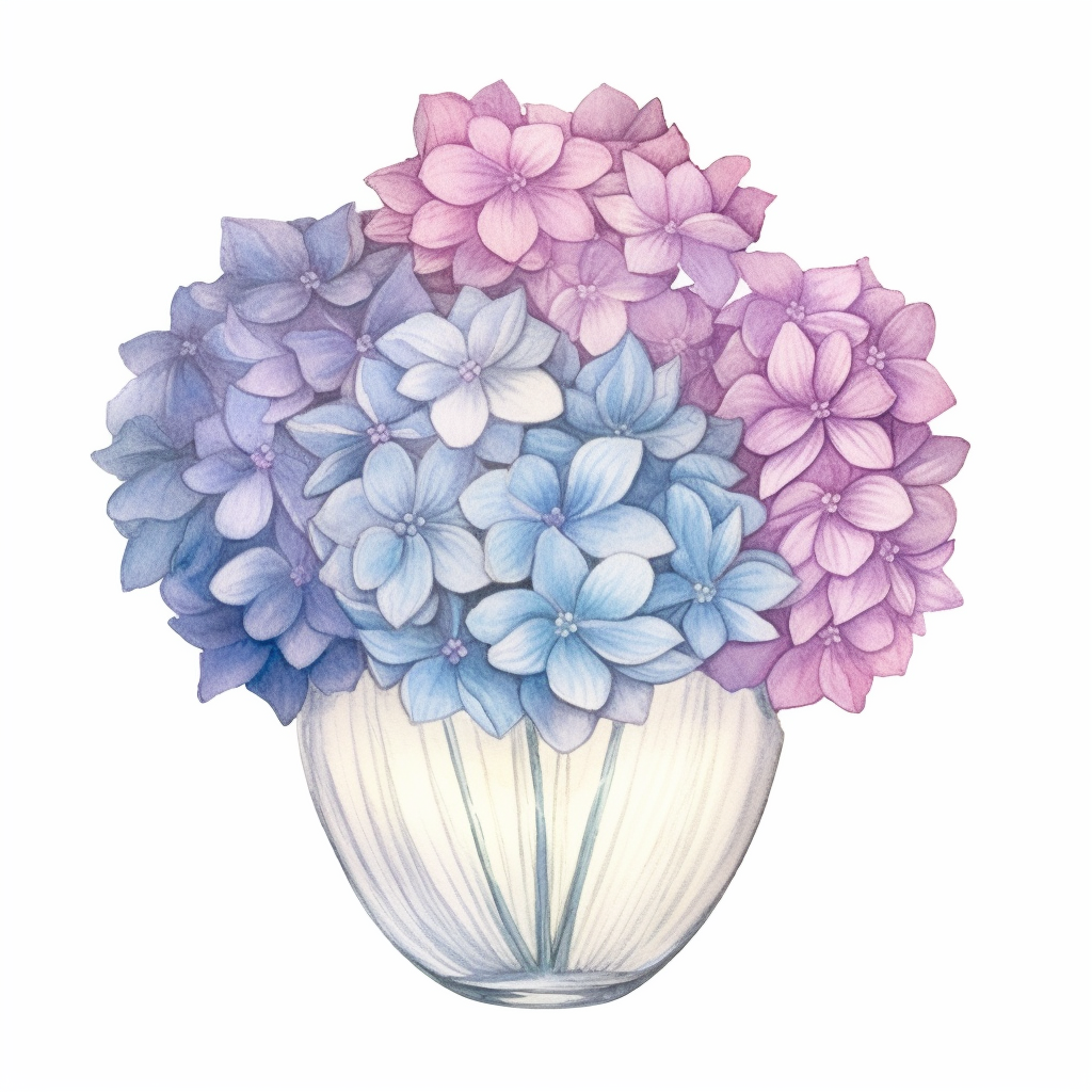 hydrangea petals cliparts